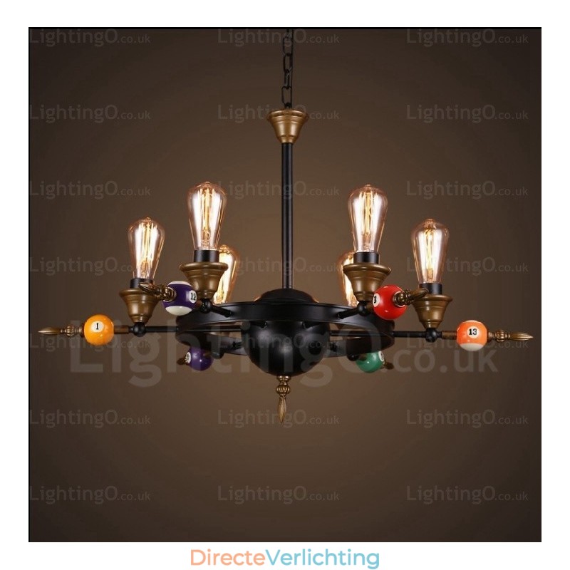 4-lichts landelijke rustieke vintage retro hanglamp