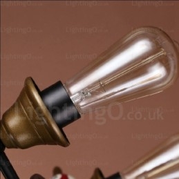 4-lichts landelijke rustieke vintage retro hanglamp