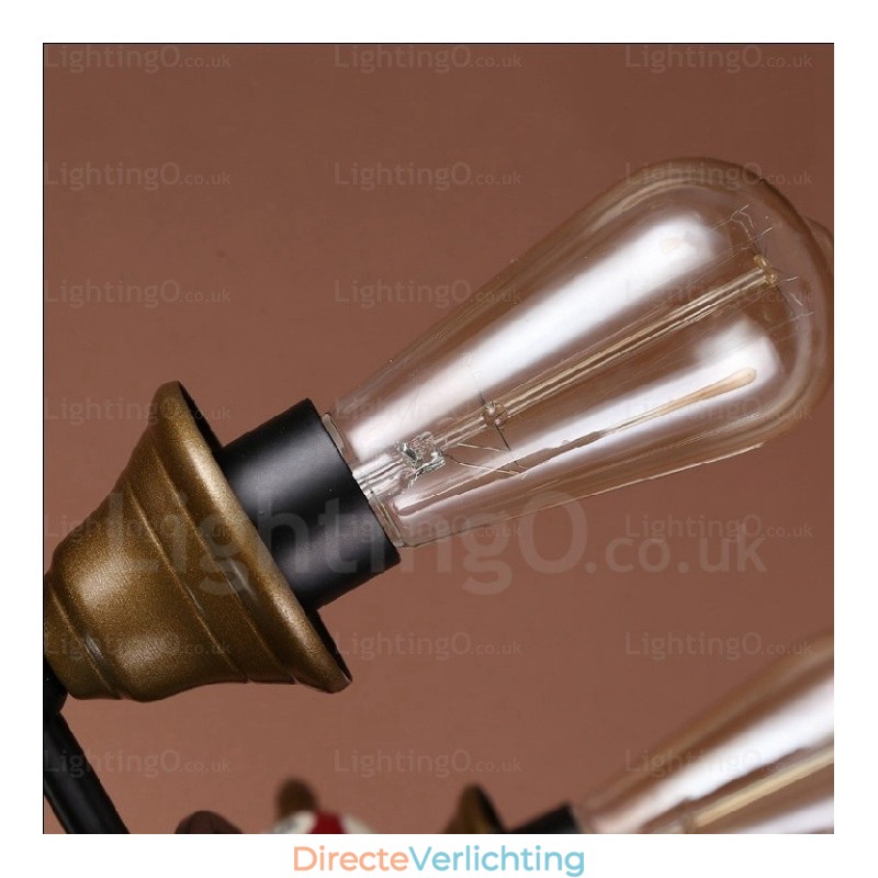 4-lichts landelijke rustieke vintage retro hanglamp