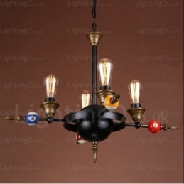 4-lichts landelijke rustieke vintage retro hanglamp