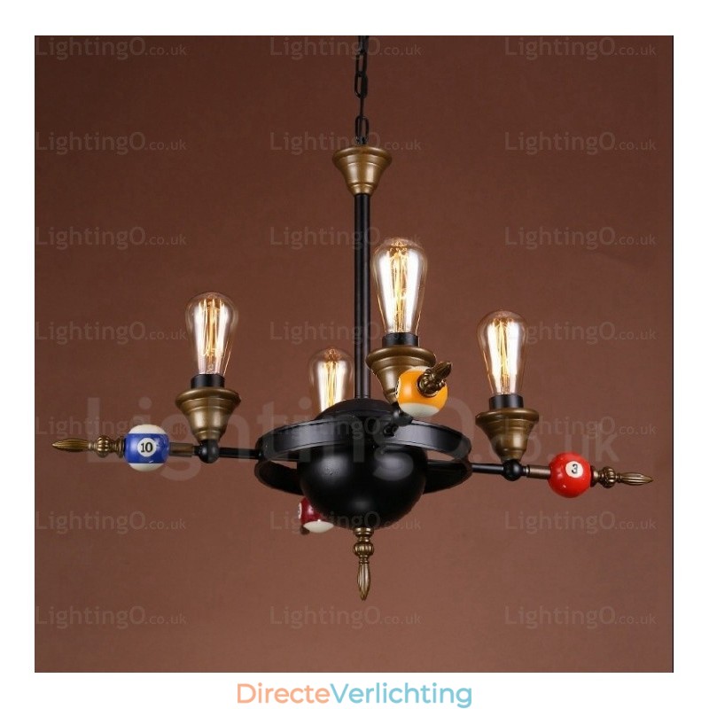 4-lichts landelijke rustieke vintage retro hanglamp
