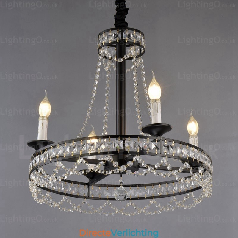 4-lichts landelijke rustieke hanglamp