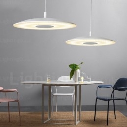 1-lichts moderne, eigentijdse hanglamp met glazen kap