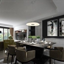 1-lichts moderne, eigentijdse hanglamp met glazen kap