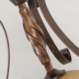 1-lichts landelijke rustieke hanglamp met glazen kap