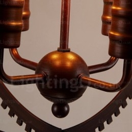 4-lichts vintage retro hanglamp