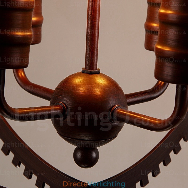 4-lichts vintage retro hanglamp