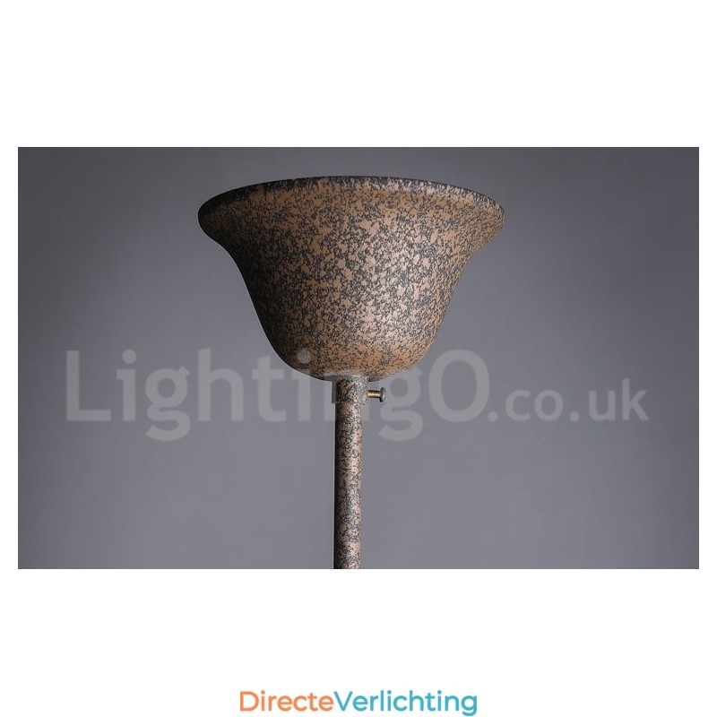 6 Lichts Diameter 60CM Vintage Kristal Schilderij Metalen Kroonluchter Roestig IJzer Kleur Hanglamp