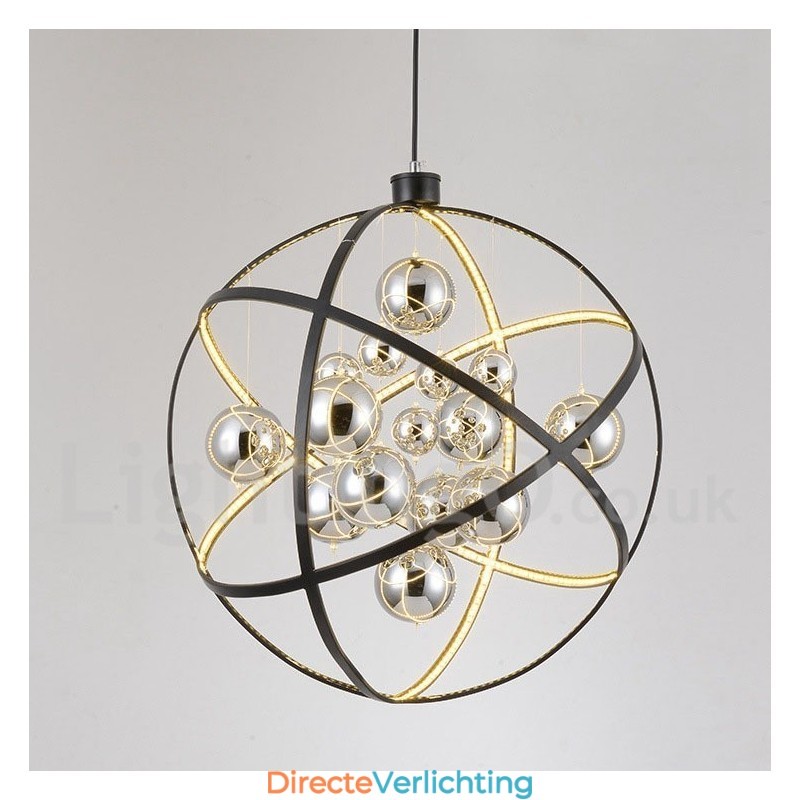 Diameter 50CM 80CM Vintage Globe Kroonluchter Roestige Kleur Hanglamp