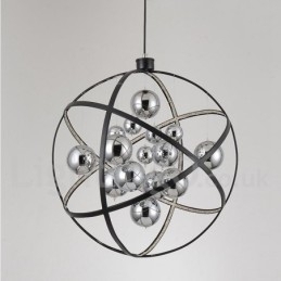 Diameter 50CM 80CM Vintage Globe Kroonluchter Roestige Kleur Hanglamp