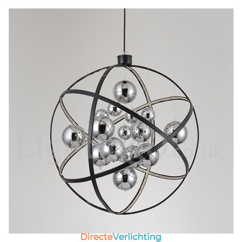 Diameter 50CM 80CM Vintage Globe Kroonluchter Roestige Kleur Hanglamp
