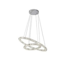Kristallen hanglamp verlichting moderne 2 ringen drie zijden K9 kristal binnen plafondlampen lampen armaturen