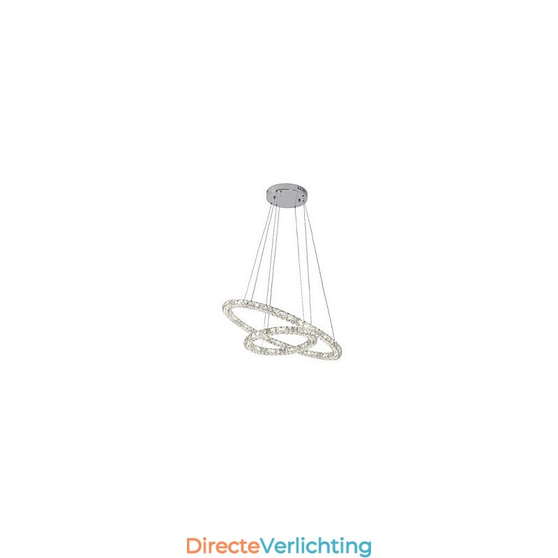Kristallen hanglamp verlichting moderne 2 ringen drie zijden K9 kristal binnen plafondlampen lampen armaturen