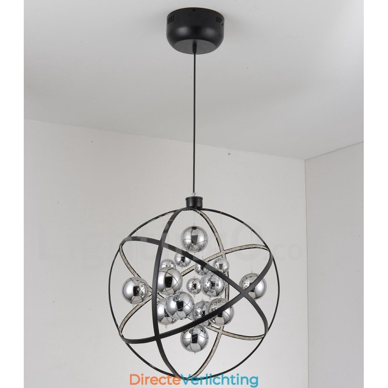Diameter 50CM 80CM Vintage Globe Kroonluchter Roestige Kleur Hanglamp