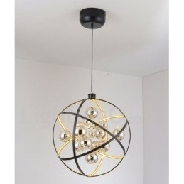 Diameter 50CM 80CM Vintage Globe Kroonluchter Roestige Kleur Hanglamp