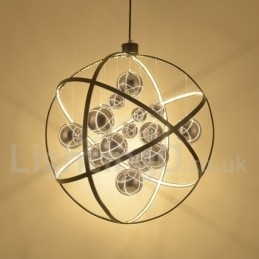 Diameter 50CM 80CM Vintage Globe Kroonluchter Roestige Kleur Hanglamp