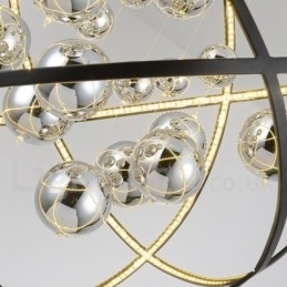 Diameter 50CM 80CM Vintage Globe Kroonluchter Roestige Kleur Hanglamp