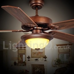 48" 52" Country Retro Rustieke Lodge Vintage Plafondventilator