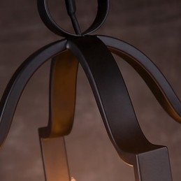 4-lichts vintage minimalistische ijzeren schilderij hanglamp