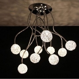 Eenvoudige ijzeren plafond ronde ijzeren creatieve lamp lamp aluminium draad lamp