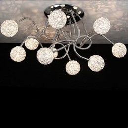 Eenvoudige ijzeren plafond ronde ijzeren creatieve lamp lamp aluminium draad lamp