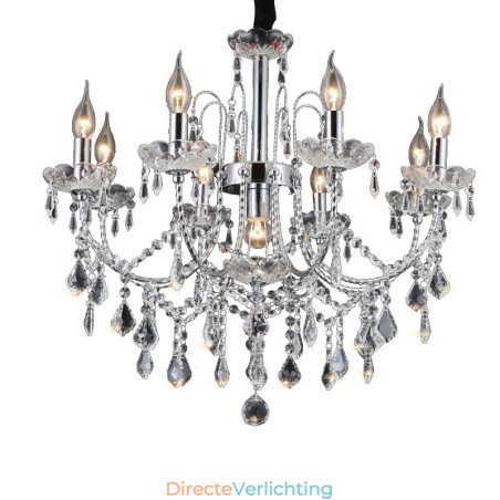 Elegante kristallen kroonluchter met 9 lampen Elegante kristallen kroonluchter met 9 lampen