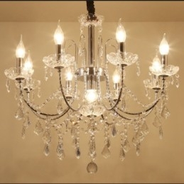 Elegante kristallen kroonluchter met 9 lampen