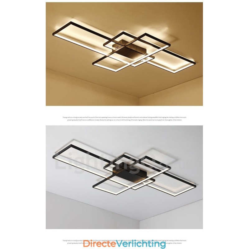 Moderne eigentijdse aluminium schilderij plafondlamp inbouw wandlamp met afstandsbediening dimmer voor woonkamer slaapkamer kan ook worden gebruikt als wandlamp