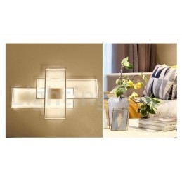 Moderne eigentijdse aluminium schilderij plafondlamp inbouw wandlamp met afstandsbediening dimmer voor woonkamer slaapkamer kan ook worden gebruikt als wandlamp