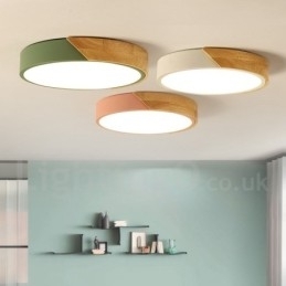 Moderne eigentijdse stalen houten verlichting plafondlamp