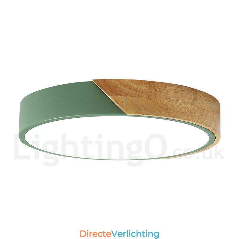 Moderne eigentijdse stalen houten verlichting plafondlamp