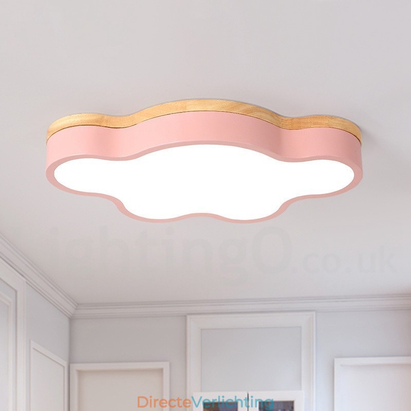 Macaron Multicolor Modern Hedendaagse Stalen Plafondlamp met Houten Plafondlamp