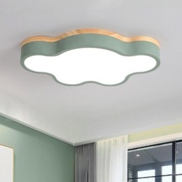Macaron Multicolor Modern Hedendaagse Stalen Plafondlamp met Houten Plafondlamp