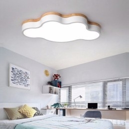 Macaron Multicolor Modern Hedendaagse Stalen Plafondlamp met Houten Plafondlamp