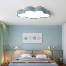 Macaron Multicolor Modern Hedendaagse Stalen Plafondlamp met Houten Plafondlamp