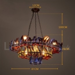 Retro Stalen Verlichting Winkel Hangende Kroonluchter Licht