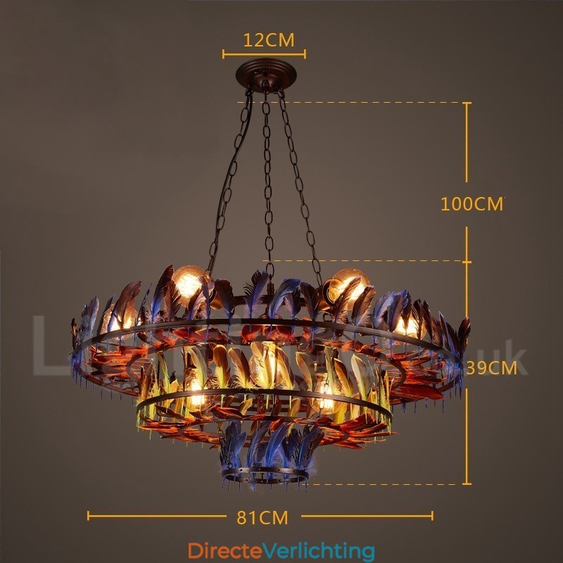 Retro Stalen Verlichting Winkel Hangende Kroonluchter Licht