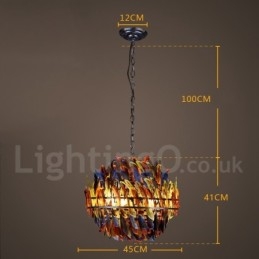 Retro Stalen Verlichting Winkel Hangende Kroonluchter Licht