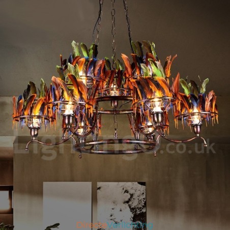 Retro Stalen Verlichting Winkel Hangende Kroonluchter Licht Retro Stalen Verlichting Winkel Hangende Kroonluchter Licht