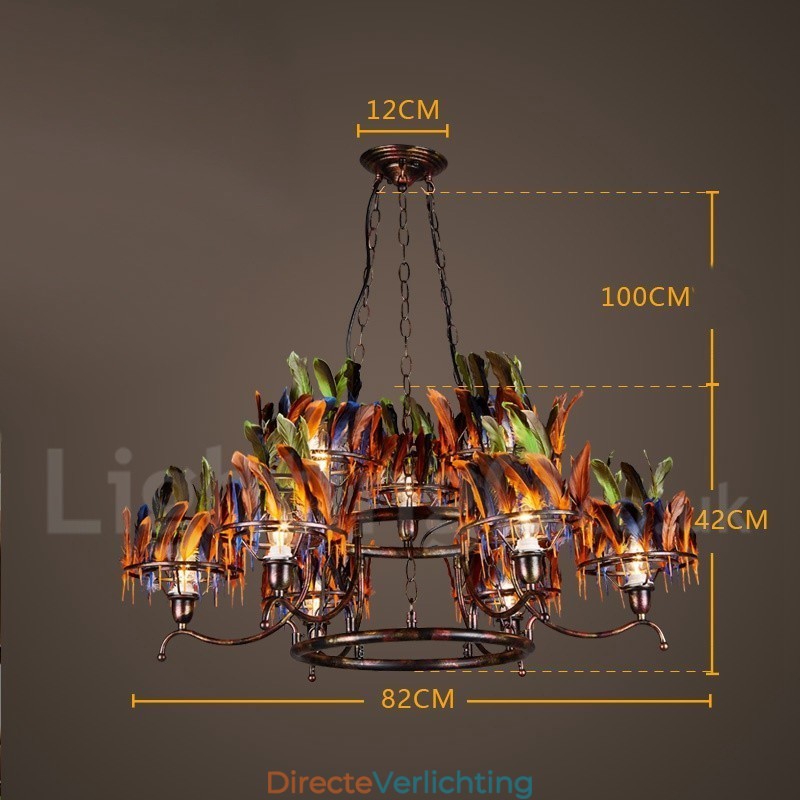 Retro Stalen Verlichting Winkel Hangende Kroonluchter Licht