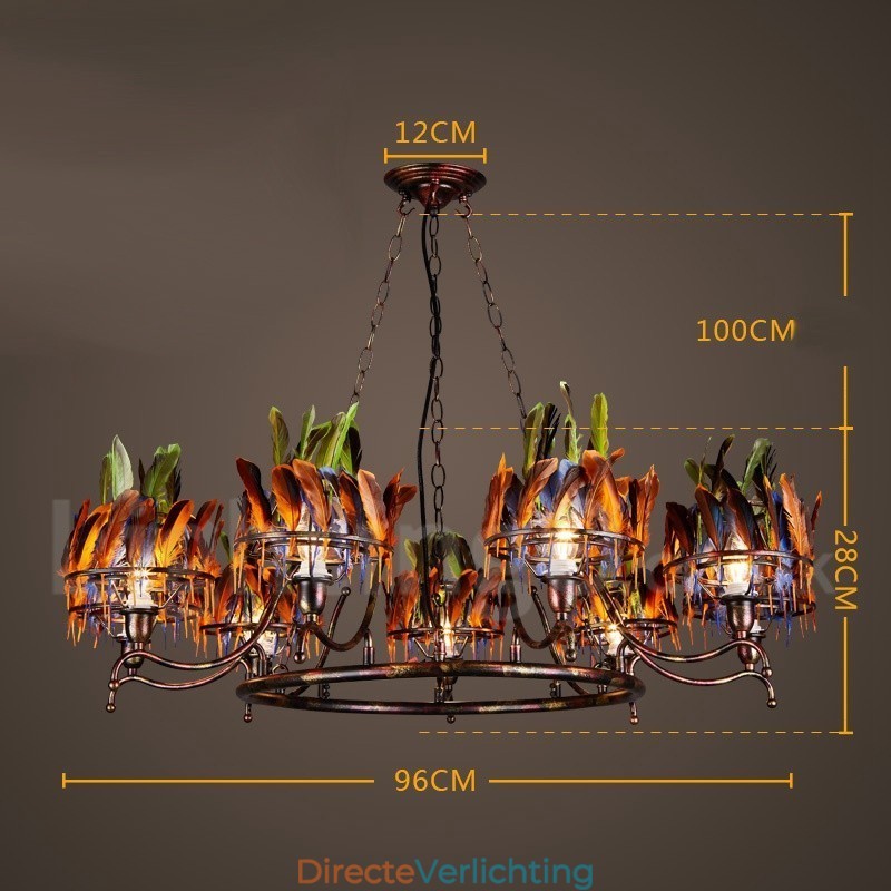 Retro Stalen Verlichting Winkel Hangende Kroonluchter Licht