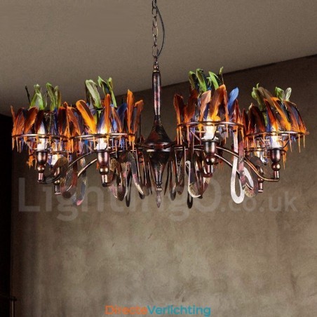 Retro Stalen Verlichting Winkel Hangende Kroonluchter Licht Retro Stalen Verlichting Winkel Hangende Kroonluchter Licht