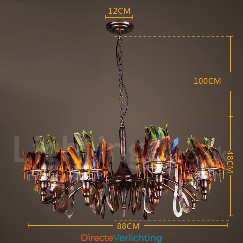 Retro Stalen Verlichting Winkel Hangende Kroonluchter Licht