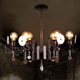 Industriële stijl stalen acryl kristal verlichting winkel hanglamp kroonluchter licht