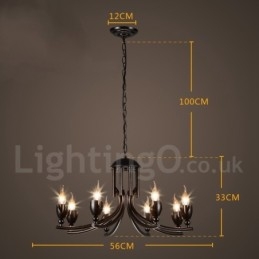 Industriële stijl stalen verlichting winkel hanglamp kroonluchter licht