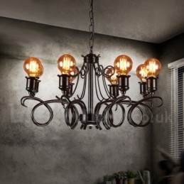 Industriële stijl stalen verlichting winkel hanglamp kroonluchter licht