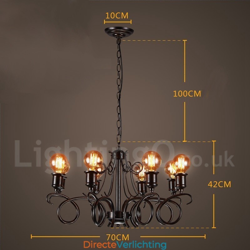 Industriële stijl stalen verlichting winkel hanglamp kroonluchter licht