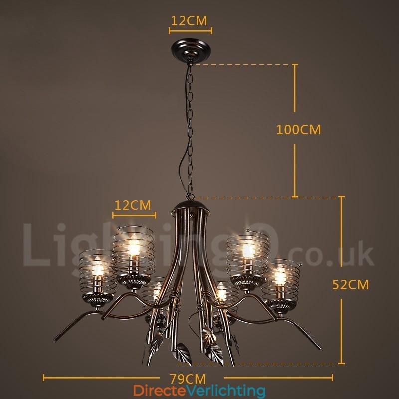 Industriële stijl stalen verlichting winkel hanglamp kroonluchter licht