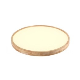Ultradunne ronde plafondlamp van hout, plafondlamp van massief hout en acryl, Nordic Lights