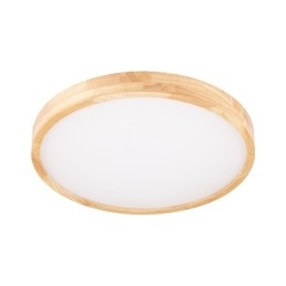 Ultradunne ronde plafondlamp van hout, plafondlamp van massief hout en acryl, Nordic Lights